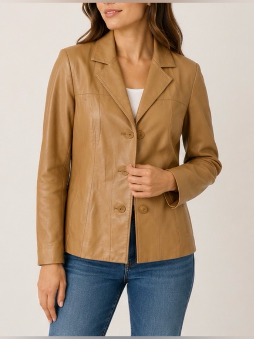 Wilson Leather x Pelle Studio Camel Jacket Medium